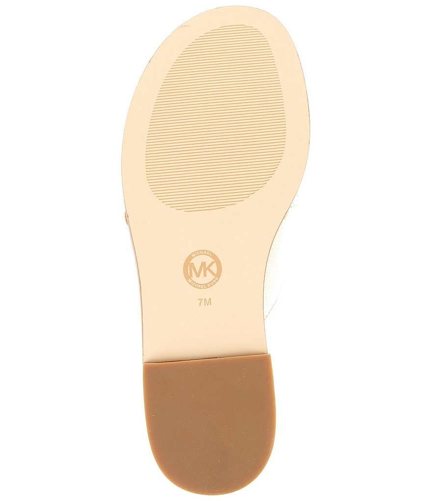 MICHAEL Michael Kors Addison Tumbled Leather Knot Detail Slide Sandals