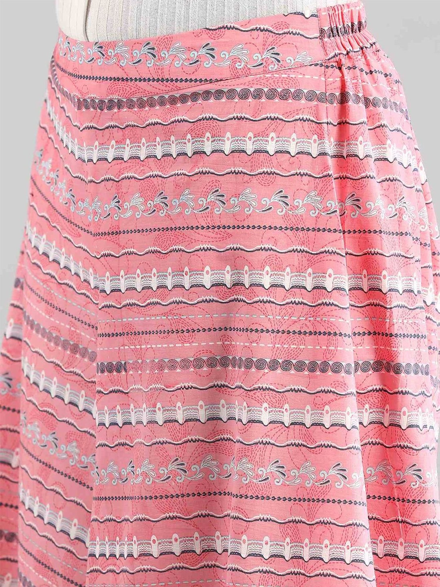 Aurelia Pink Cotton Printed Palazzos
