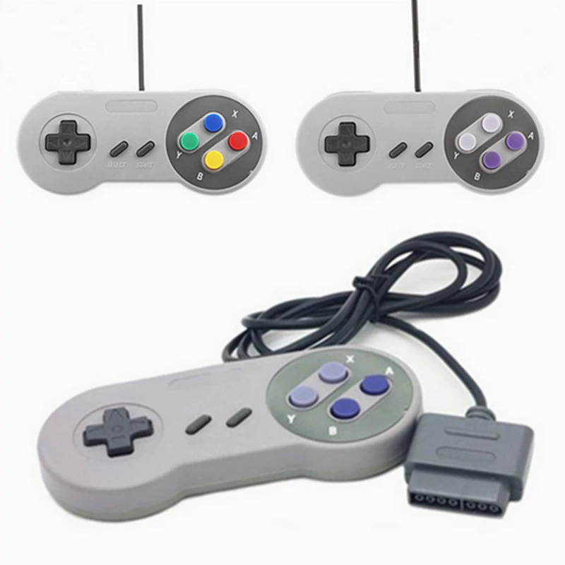 Portable Game Controller 16 Bit for Super Nintendo SNES System Console Control Pad