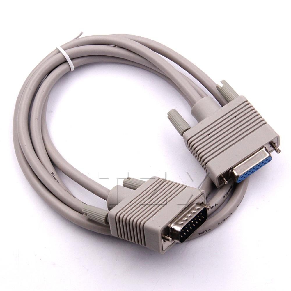 1pcs DB 15 pin LCD cable  male to female vga cable for video projector