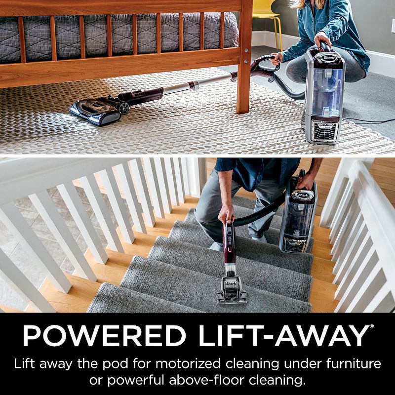 Shark QU573Q Rotator Lift Away Bagless Upright Vacuum Cleaner with Self-Cleaning Brushroll for Carpet and Hard Floors, Green (Certified Refurbished)