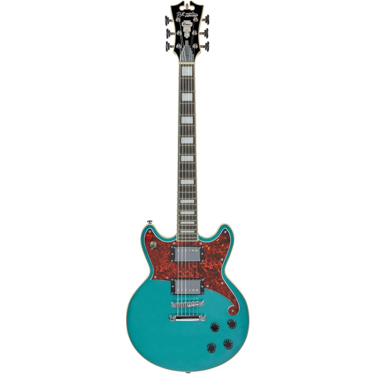 D'Angelico Guitars Premier Brighton Electric Guitar, Stopbar, Ocean Turquoise