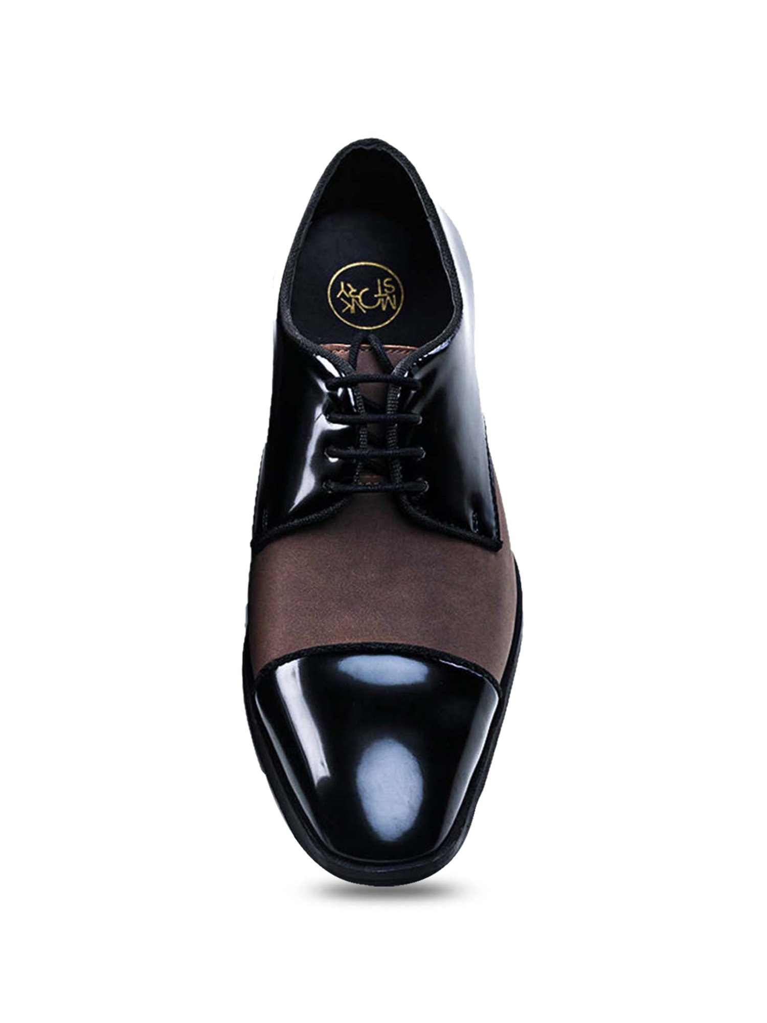 Monkstory Men's DREZZIRE Black Derby Shoes