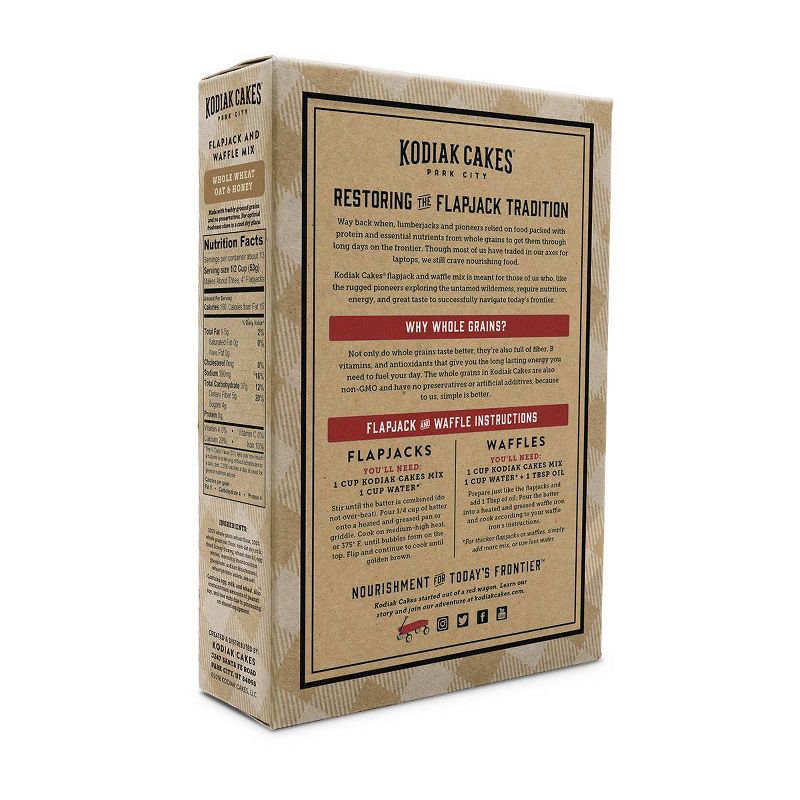 Kodiak Cakes Whole Wheat, Oat & Honey Flapjack & Waffle Mix - 24oz