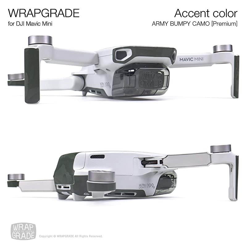 Skin Compatible with DJI Mavic Mini | Accent Color Army Bumpy CAMO