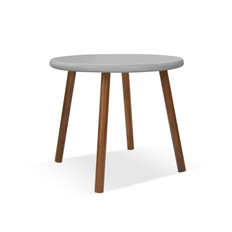 23.5" Peewee Round Kids' Table Walnut/Gray - Nico & Yeye