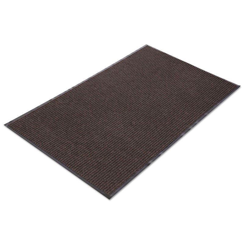 1'4"x2'4" Rectangle Indoor and Outdoor Polyurethane Floor Mat Black - PiccoCasa