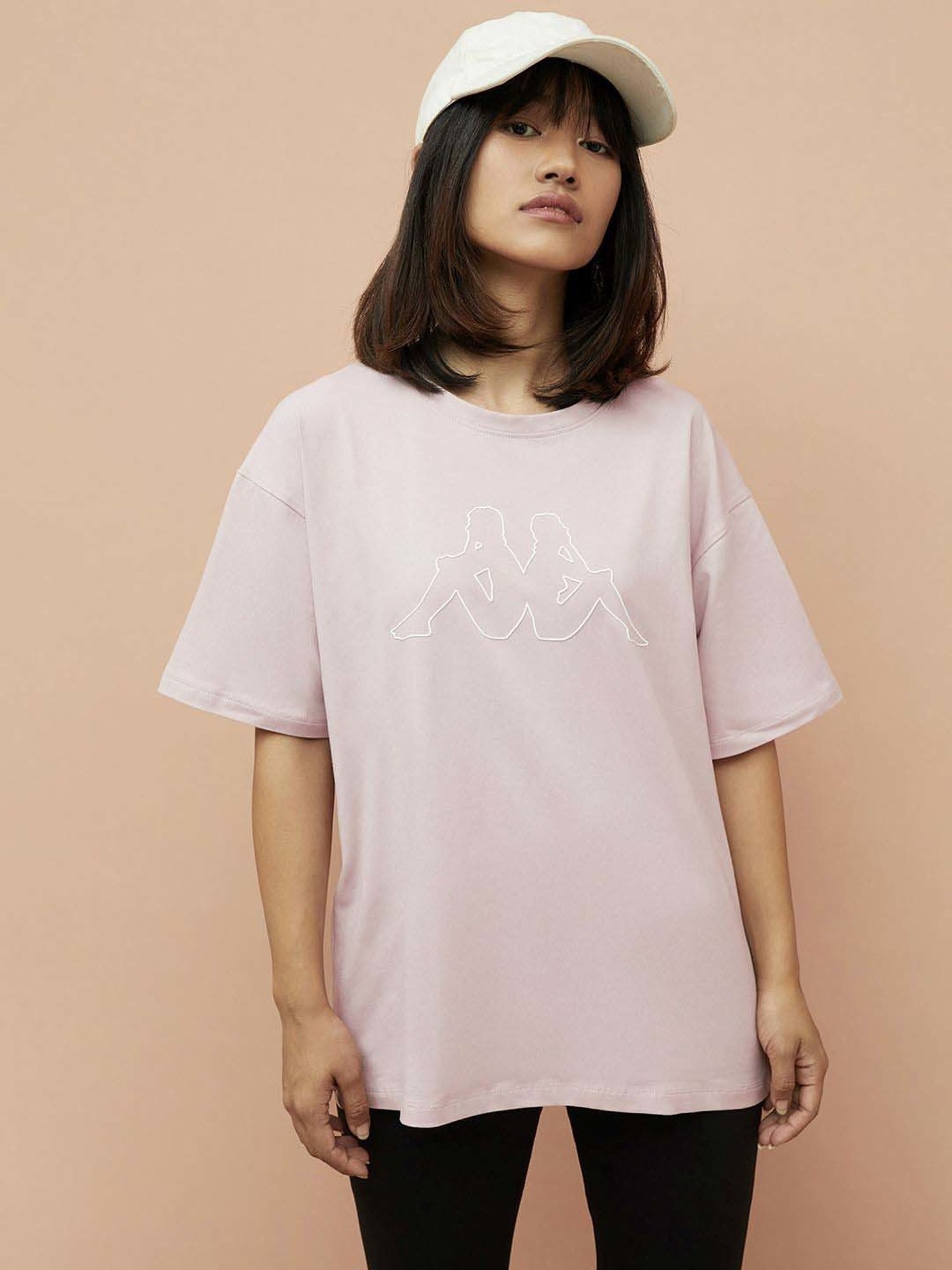 KAPPA Lilac Cotton Printed T-Shirt