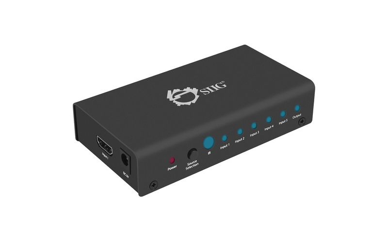 SIIG 5x1 HDMI Switch 4K - 3840 ?? 2160 - 4K - 5 x 1 - 1 x HDMI Out