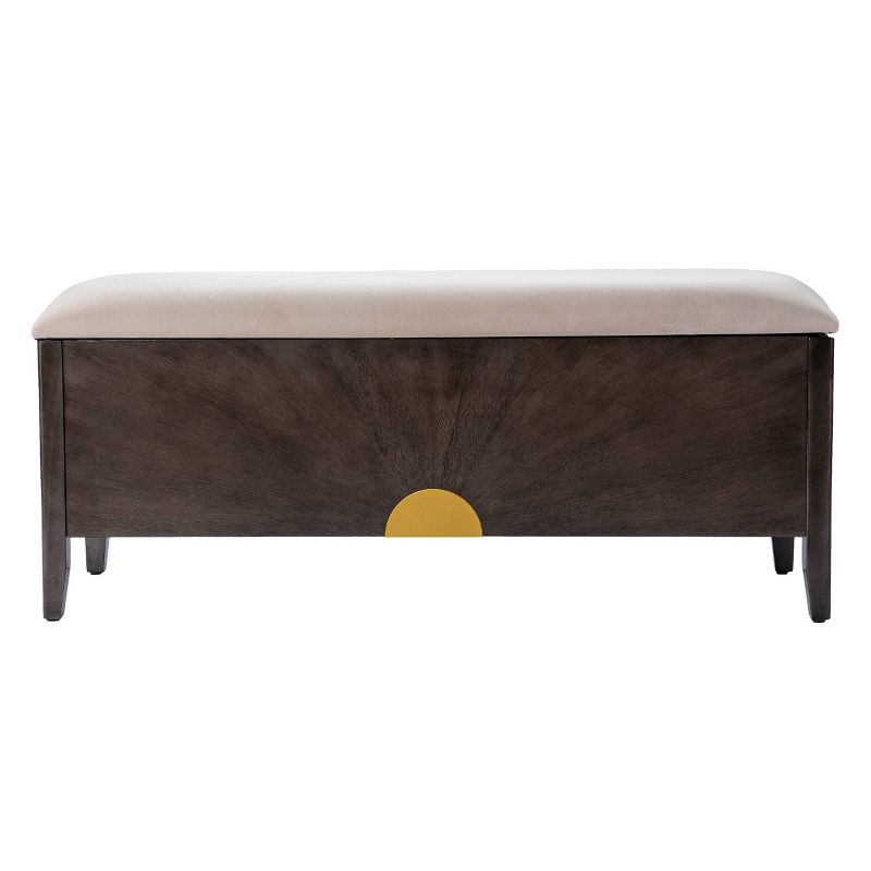 48.25" Latheg Storage Bench Light Brown/Gray - Aiden Lane