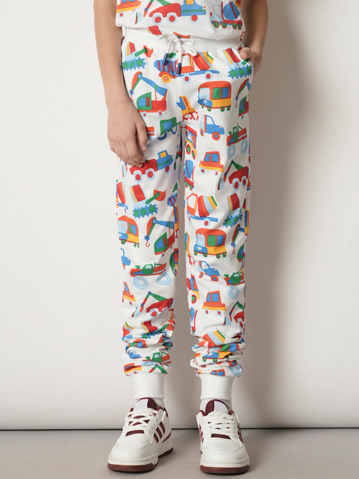 Jack & Jones Junior White Printed Trackpants