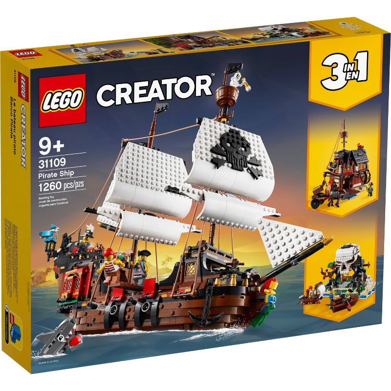LEGO Creator 3in1 Pirate Ship Toy Model Building Kit Playset 31109