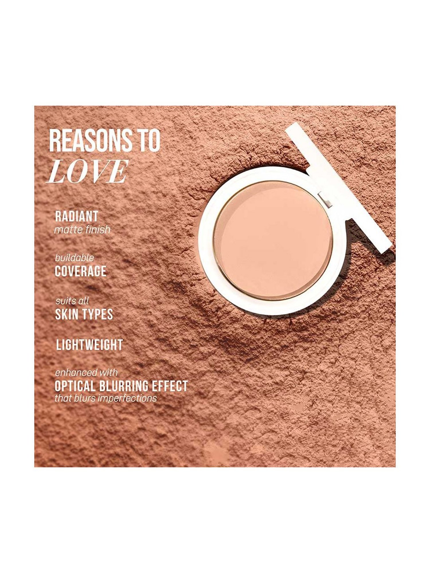 MyGlamm LIT Radiant Matte Compact RM 02 Beat - 9 gm