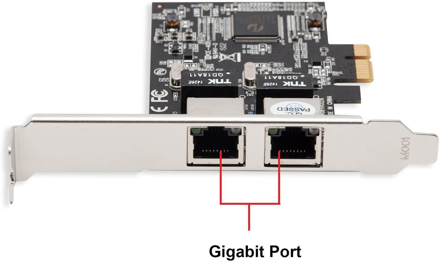 Syba 2 Port Gigabit Ethernet PCI-e x1 Network Interface Card 10/100/1000Mbps LAN Adapter Controller RTL8111E