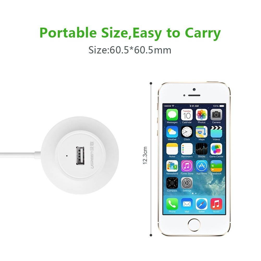 4 Ports USB 2.0 Hub  with OTG Function Compatible for PC, Cell Phones, EReaders, Tablets White Color,20271