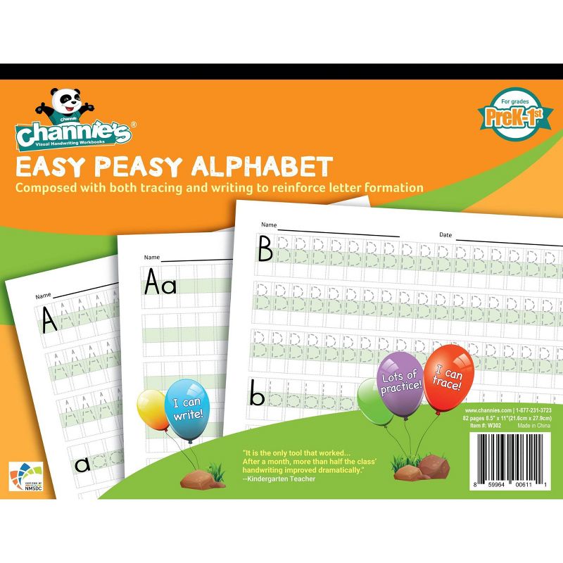Easy Peasy Alphabet Workbook and 2pk Dry-Erase & Magnetic Boards Kit - Channie's