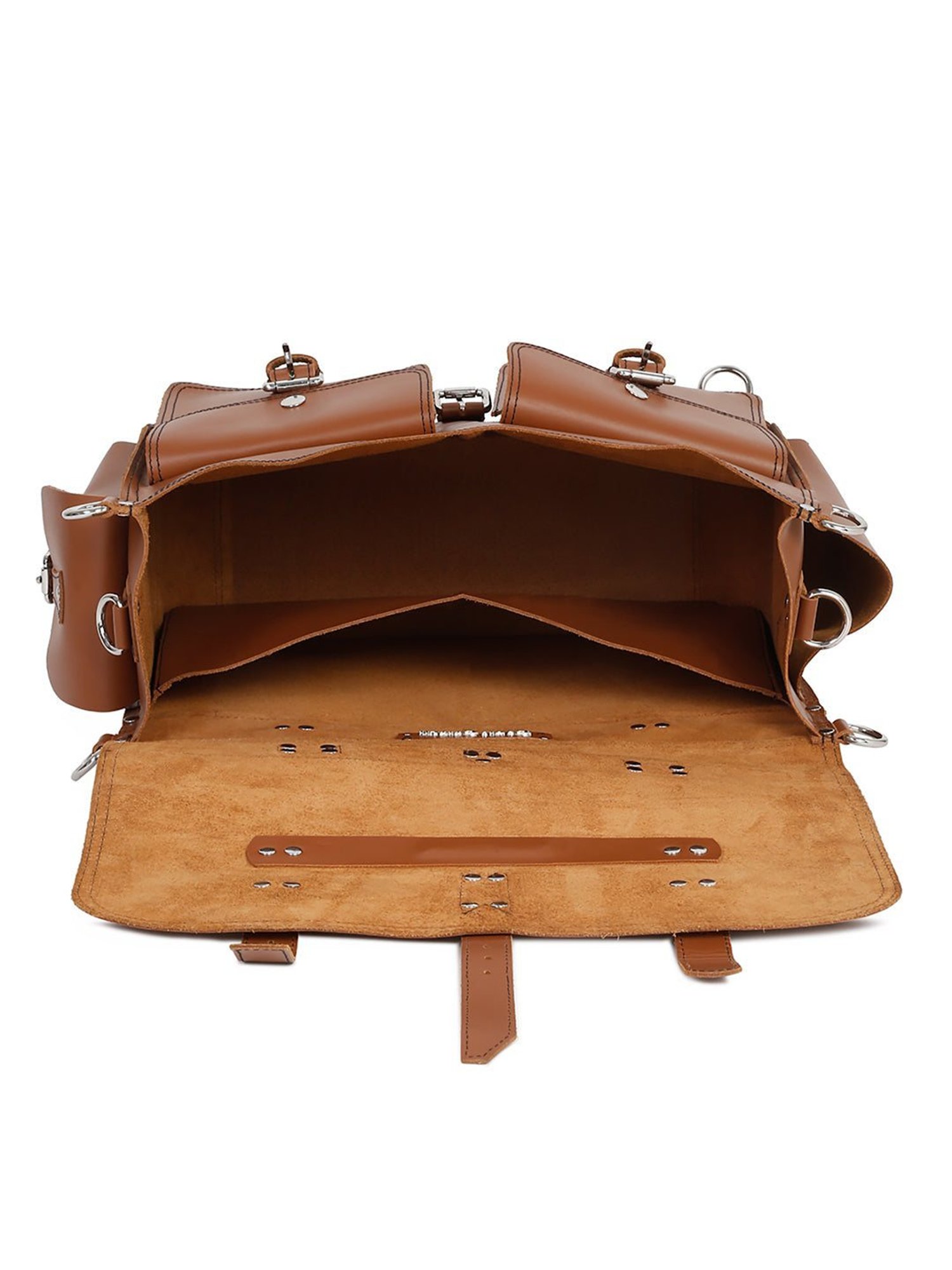 Louis Stitch Tan Leather Medium Multifunctional Executive Briefcase