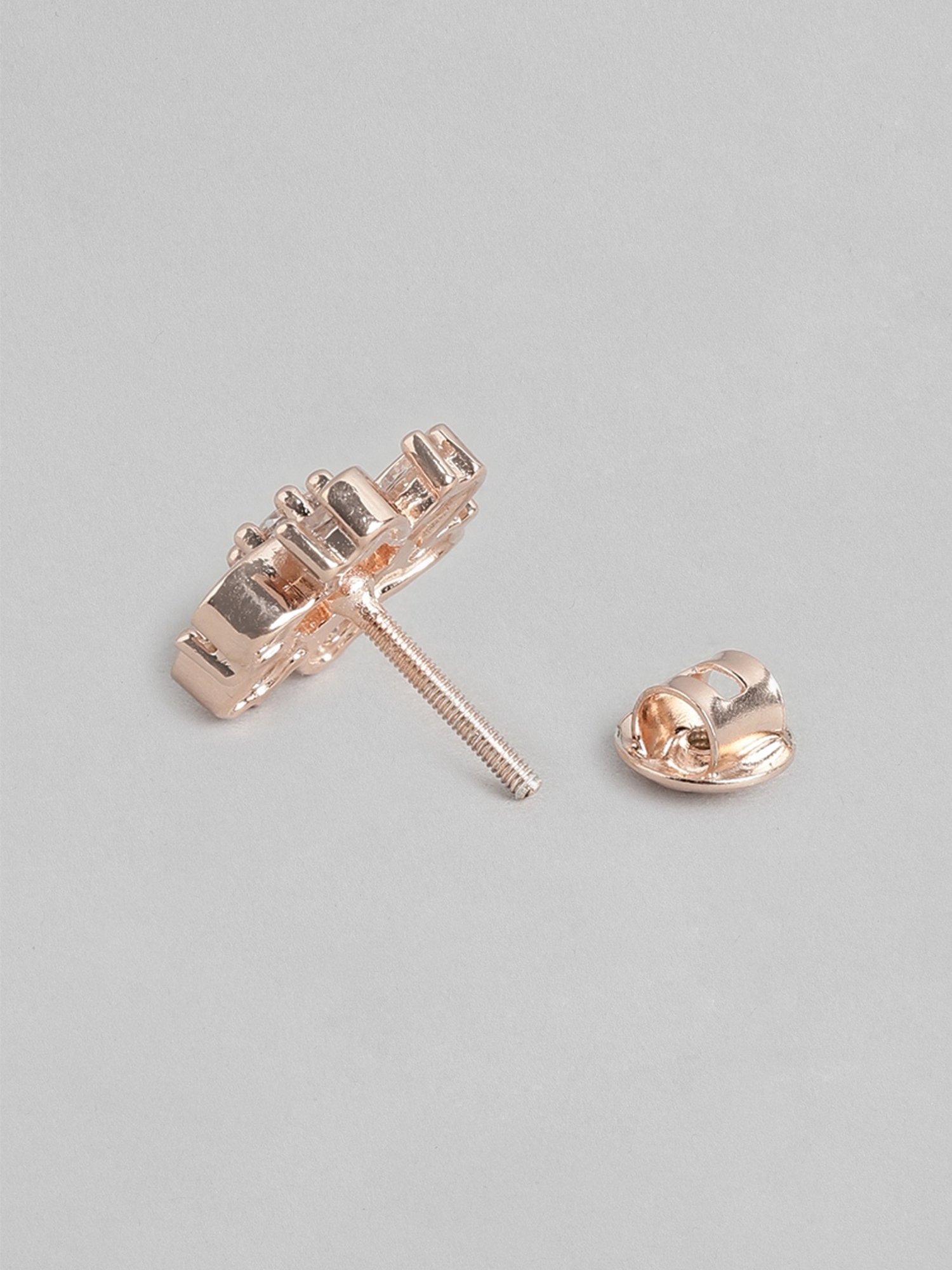 Zavya 92.5 Sterling Silver Bloomed Brilliance Flower Stud Earrings for Women