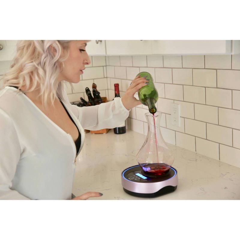 WAKE UP WINE Pro S 750ml Glass Bluetooth Decanter & Electronic Decanting Base