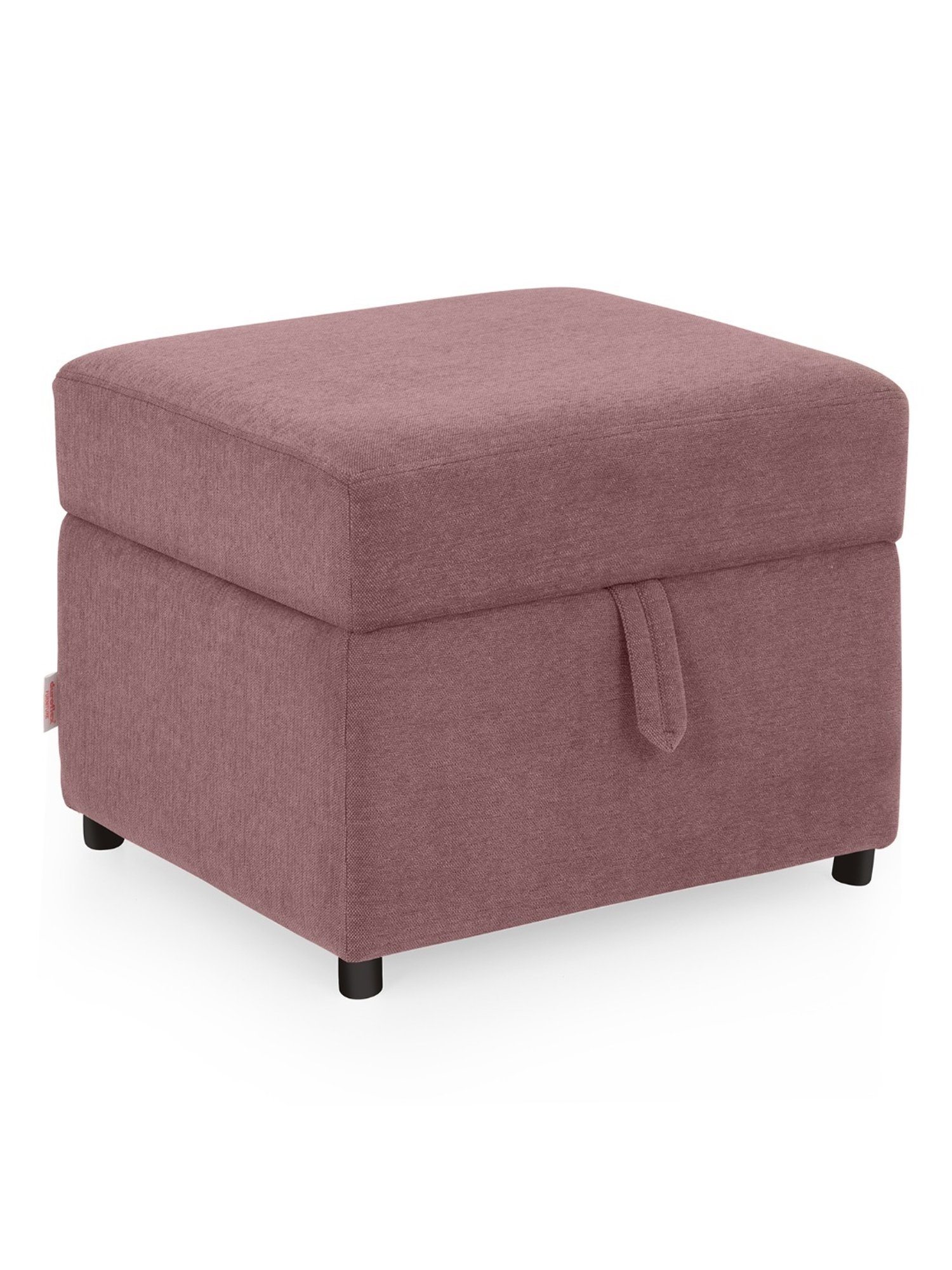 Duroflex Zivo Plus Pink Solid Wood Ottoman