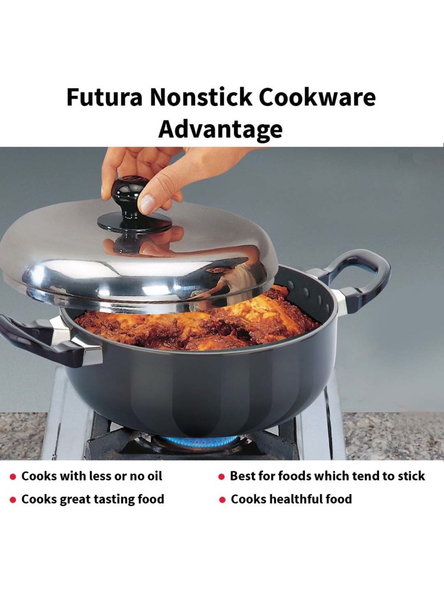 Hawkins Black & Silver Hard Anodised 22.7 cm Non-Stick Multipurpose Pan With Lid (3 L) - Set of 1