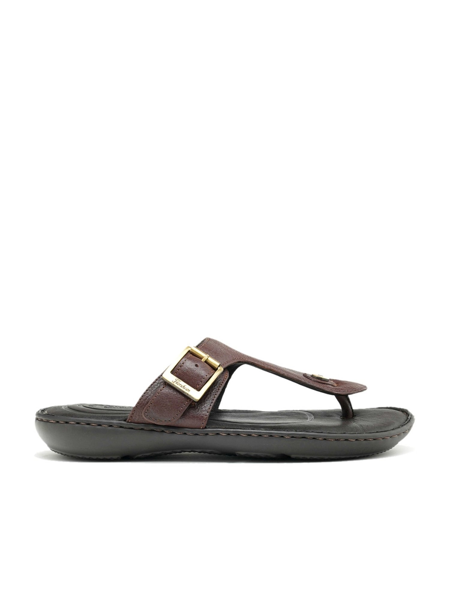 Florsheim Men's Brown T-Strap Sandals