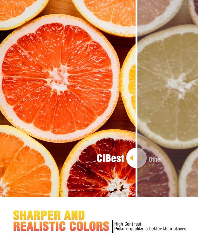 Mini Projector, CiBest Video Projector Outdoor Movie Projector 4500L, LED Portable Home Theater Projector 1080P and 200" Supported, Compatible with PS4, PC via HDMI, VGA, TF, AV and USB