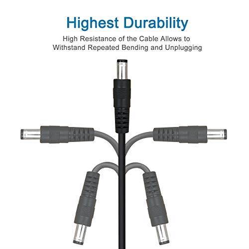 x 21mm Extension Cord 20FT DC 12v Power Supply Adapter for CCTV Security Camera Surveillance Indoor Wireless IP Camera Dvr Standalone LED Strip Car 12 Volt Male to Female Plug Cable 2 Pack