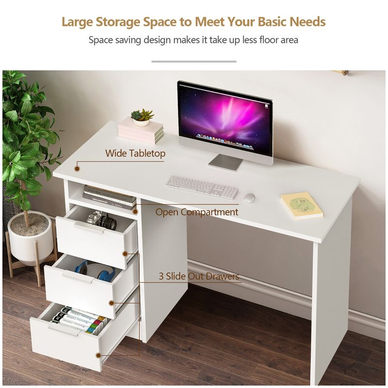 Oren Lacquer Desk White Safavieh - Safavieh