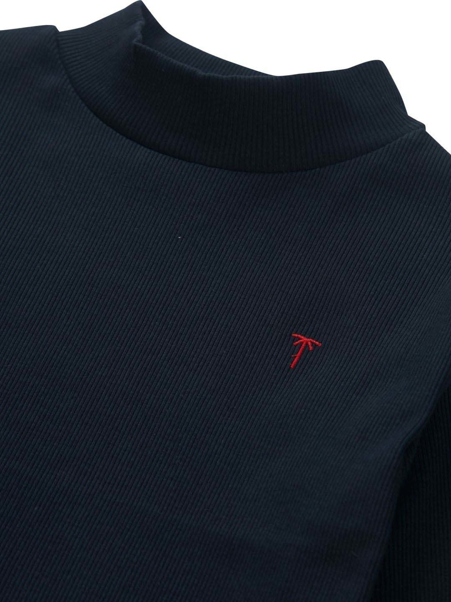 Palm Tree Kids Navy Cotton Regular Fit Full Sleeves Skivvy