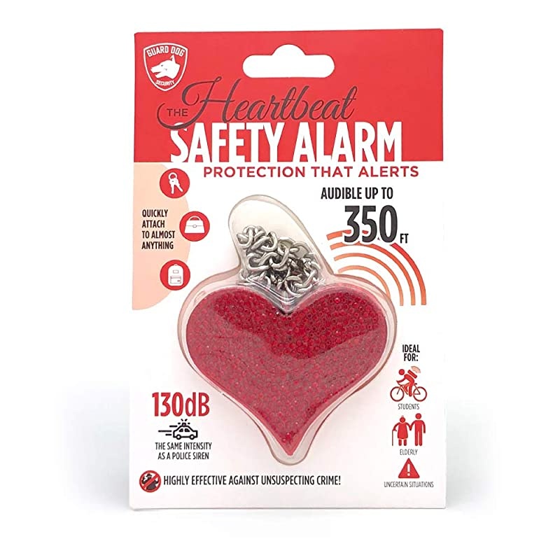 Heartbeat Keychain Alarm for Women, 130dB Siren, Personal Defense Alarm