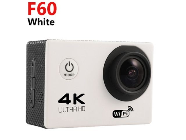 F60 Ultra HD 4K WiFi 1080P Action Camera DV DVR Sport 2.0inch LCD 170 Degrees Lens Waterproof Pro Camera Mini Camcorder Silver Color Cam