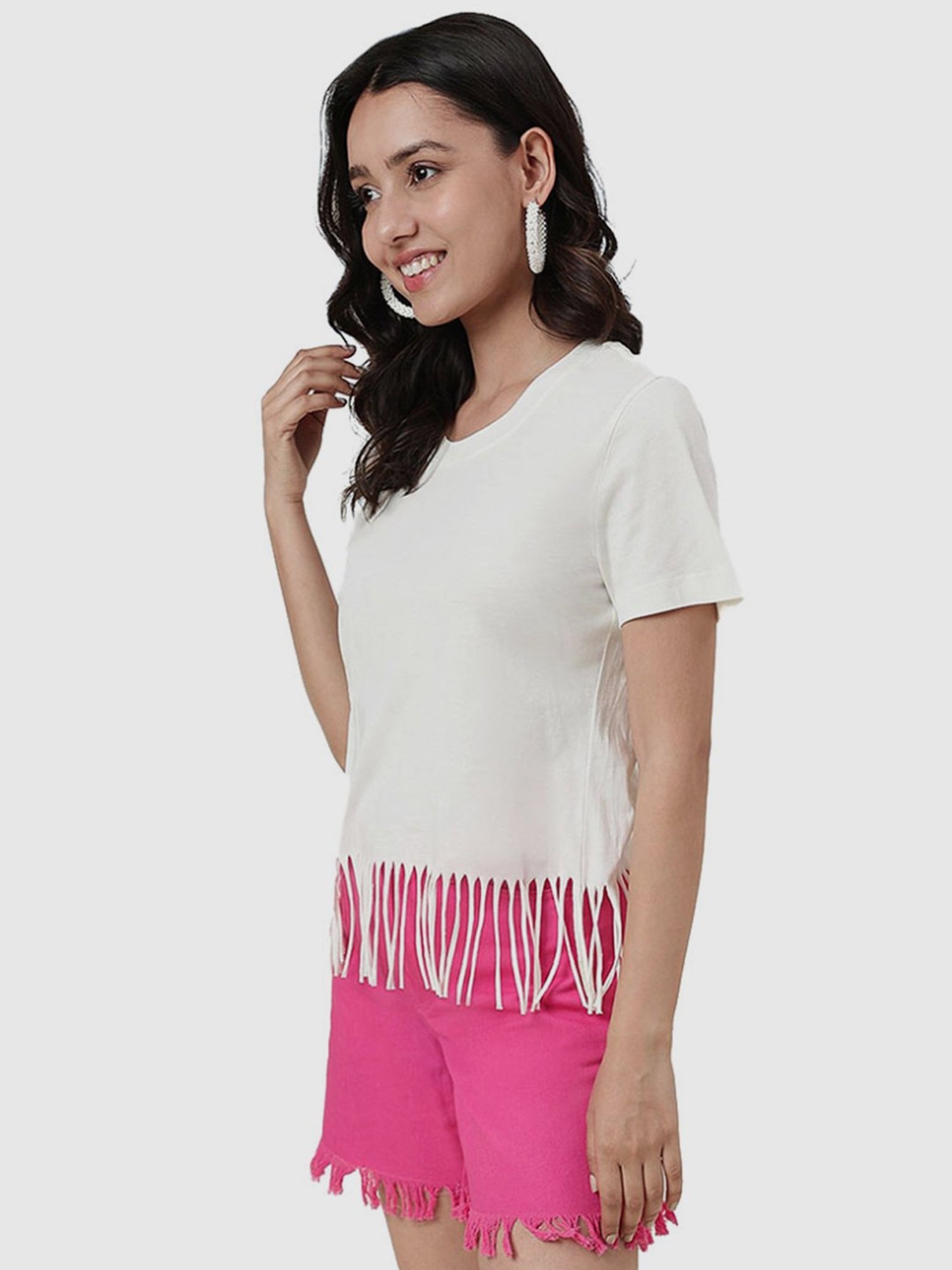 Fabindia White Cotton Top