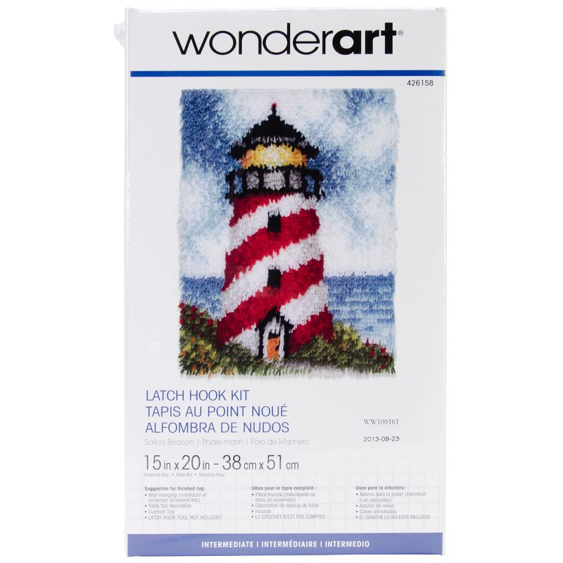 Wonderart Latch Hook Kit 15"X20"-Sailors Beacon