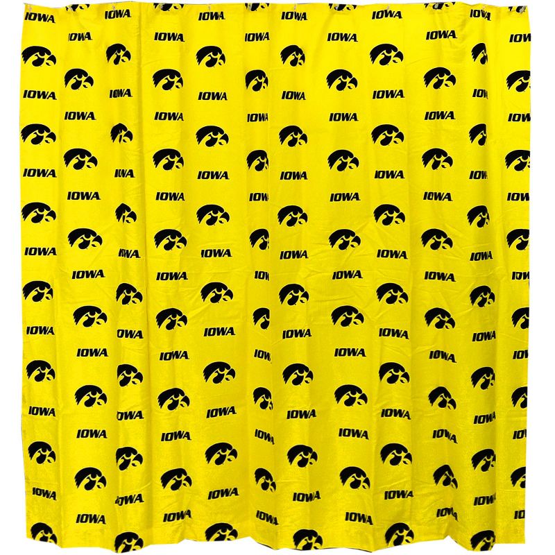 NCAA Shower Curtain Bathroom Decoration - Iowa Hawkeyes..