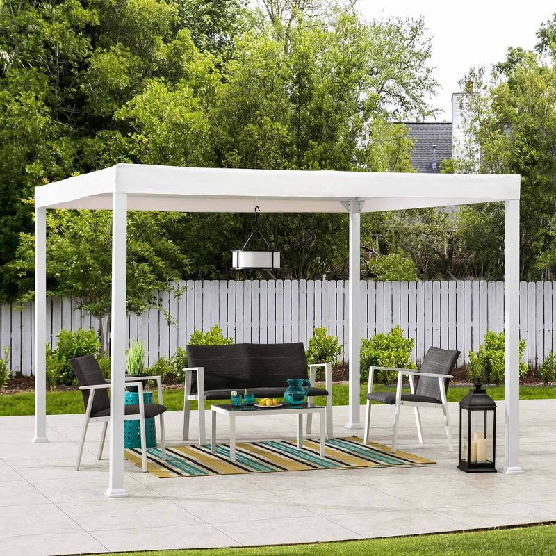 8.5' Elysium Attached Louvered Pergola - Vita