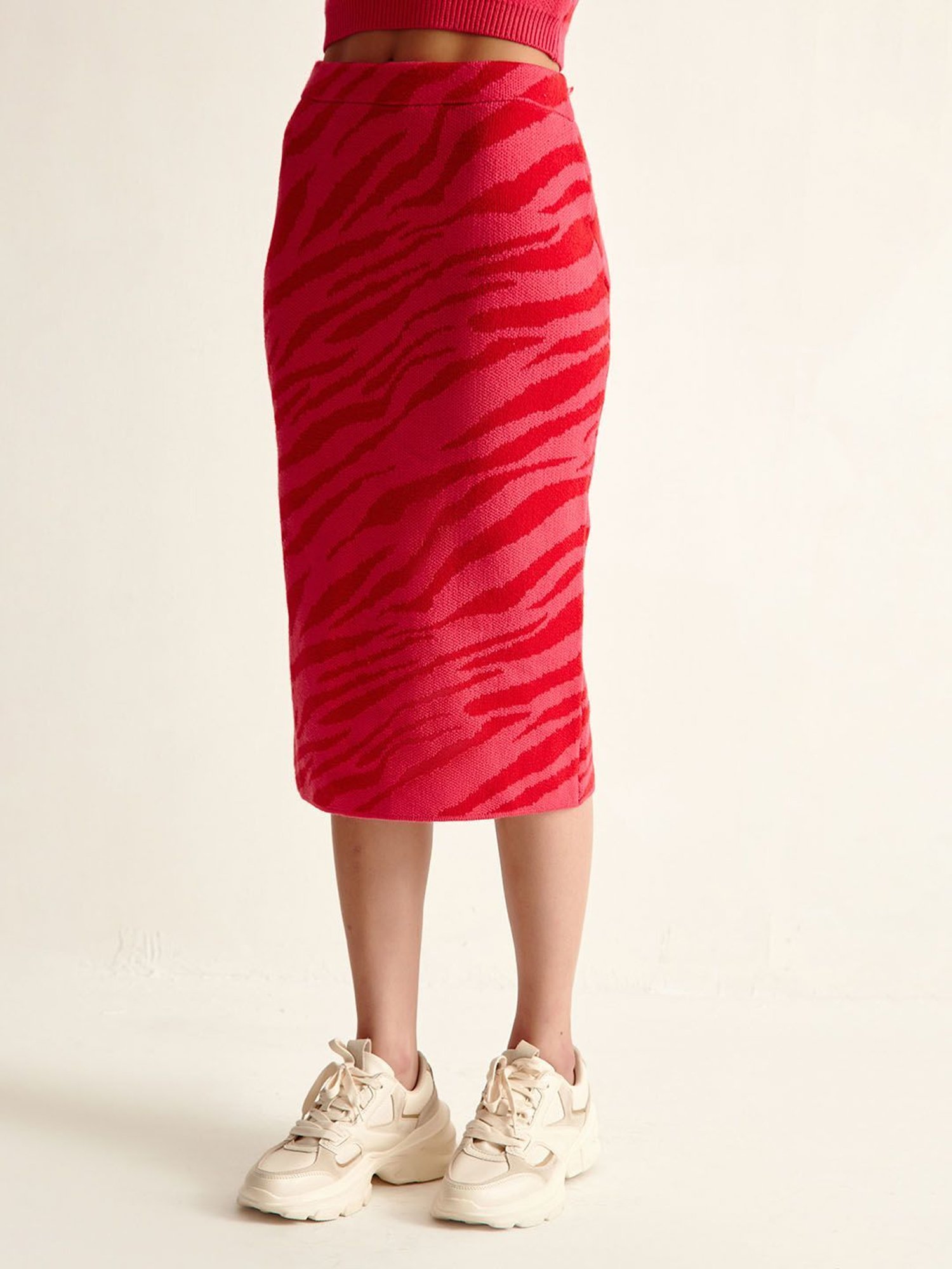 Cover Story Pink Animal Print Skirt