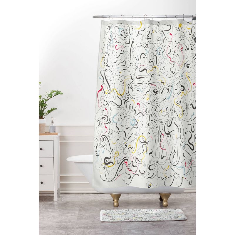 2pc Solid Memory Foam Shag Bath Mat Set Blue - Yorkshire Home