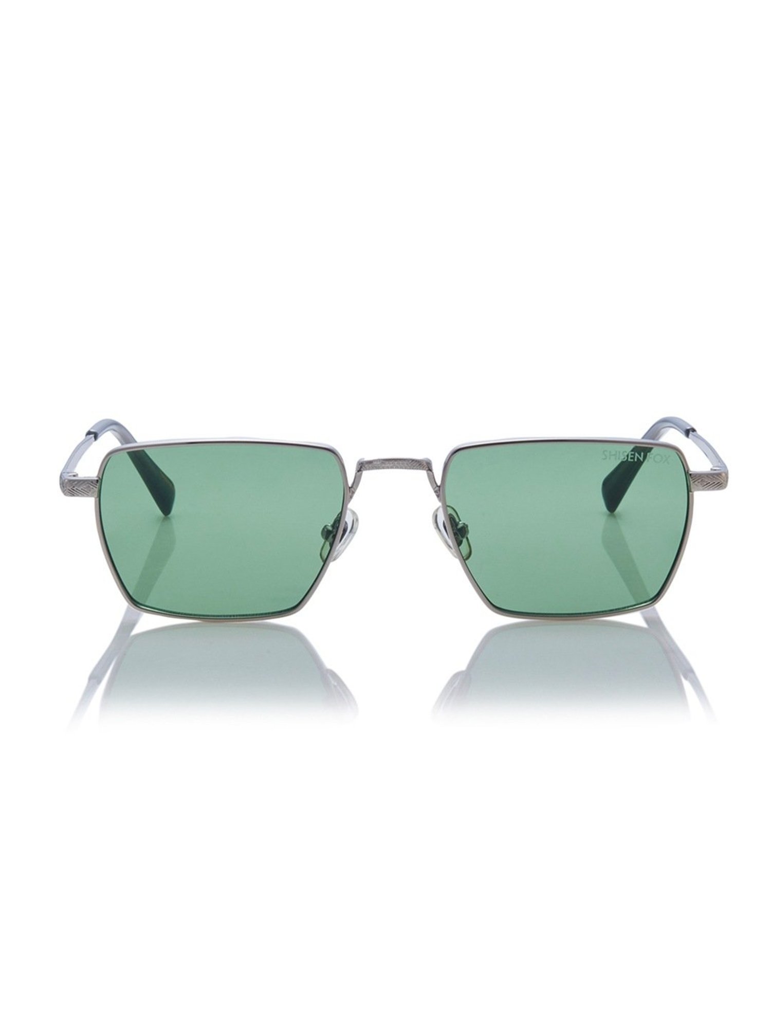 Shisen Fox Raion Gun-Light Green Unisex UV Protection Sunglasses -53 mm
