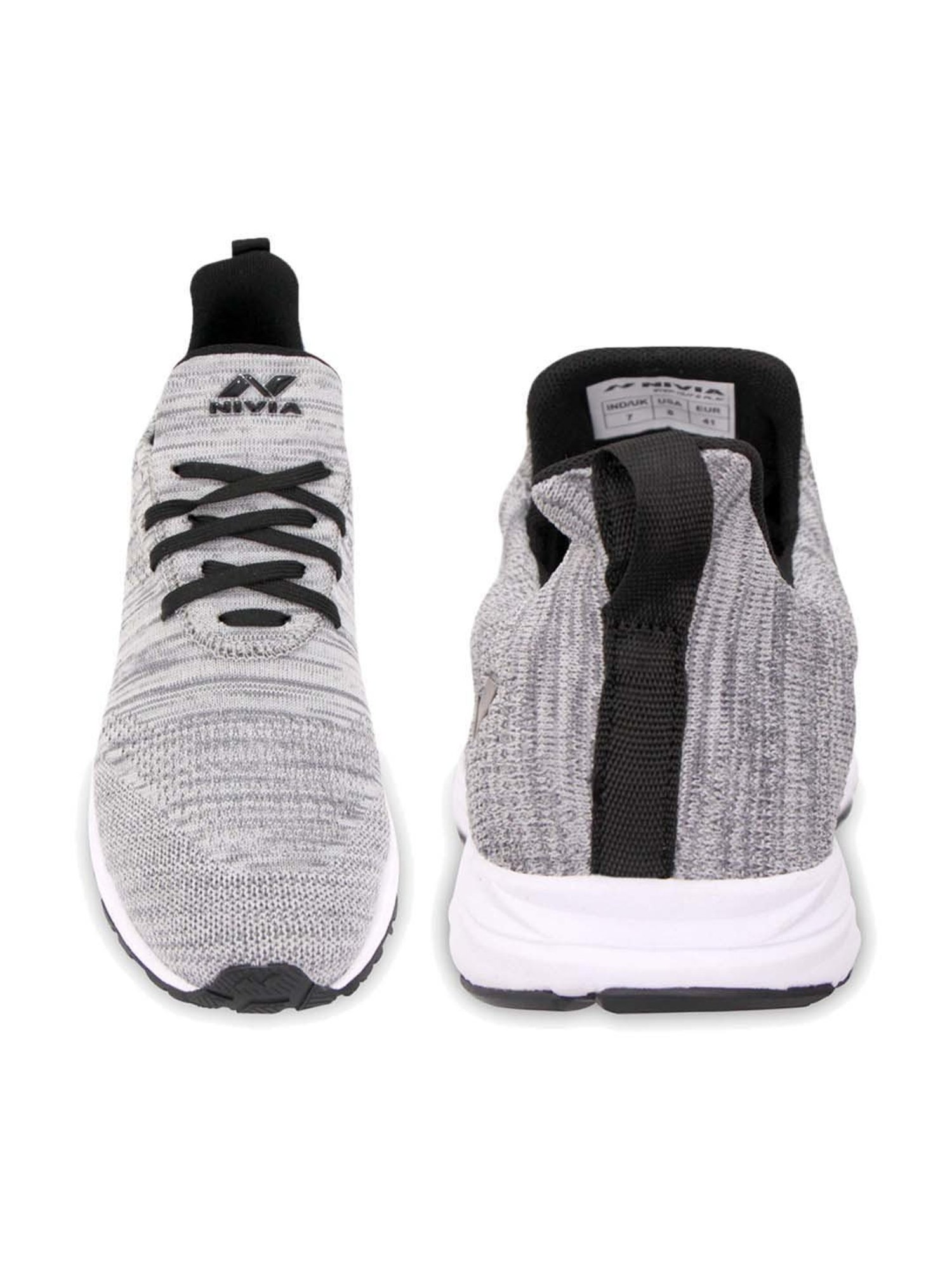 Nivia Men's Impulse Knitted Grey Running Shoes