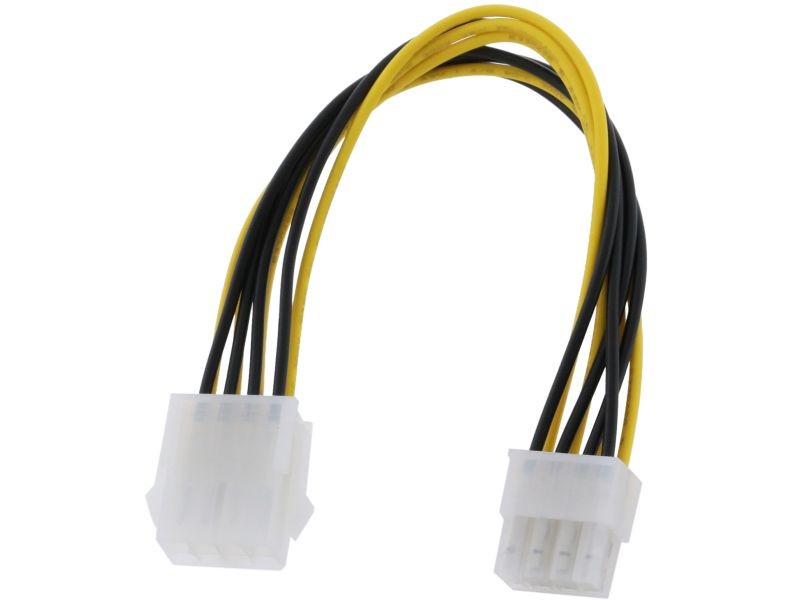 Rosewill EPS8EX-8 8" ATX 12V/ EPS 12V 8-pin Motherboard/CPU Power Extension Cable, M/F Female to Male