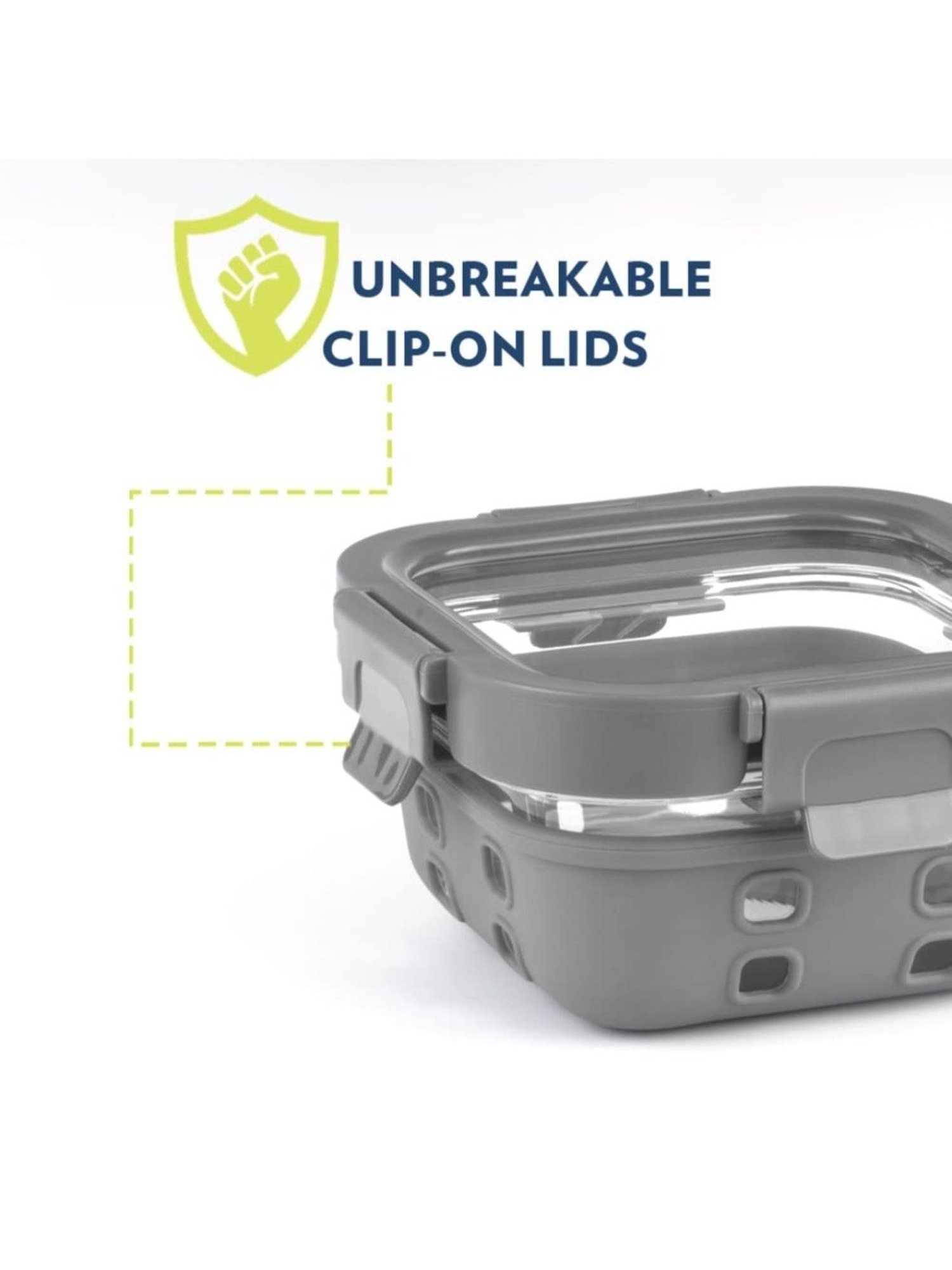 Borosil Transparent Glass Containers (320 ml)