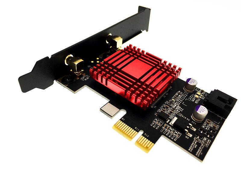 Plugadget 9260AC PCIE Wireless Card, Dual Band 1730Mbps Wireless Adapter Wifi Bluetooth 5.0 with Heat Sink for Desktop Computer PC