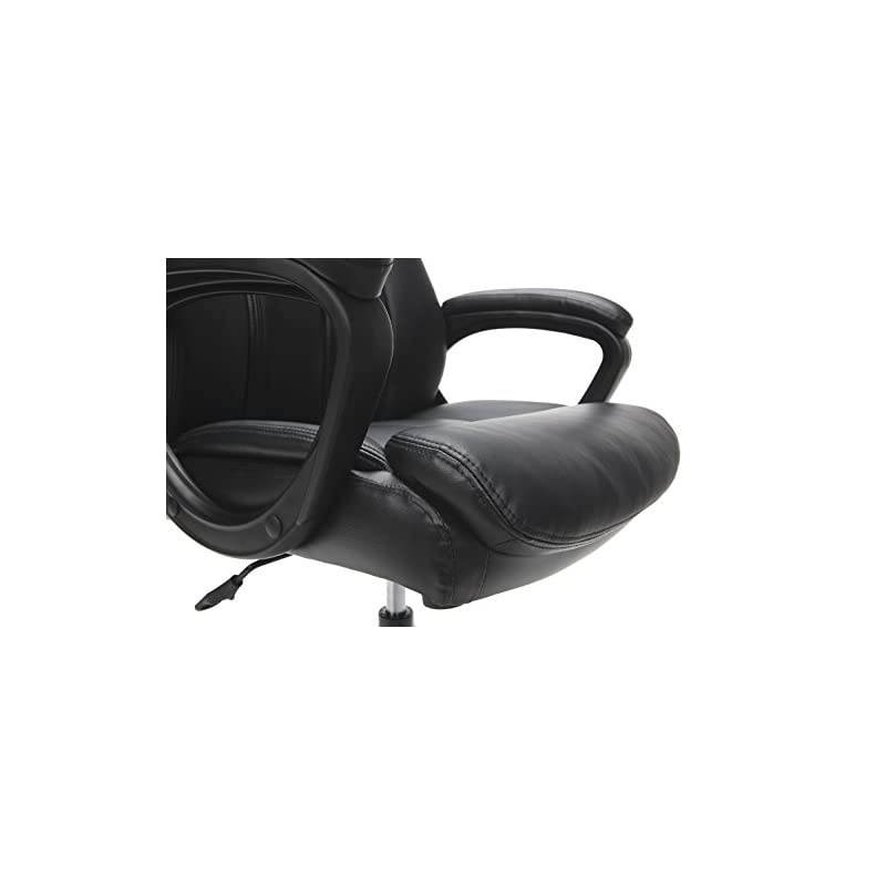 ESS Collection Executive Office Chair, Black with Black Frame (ESS-6020-BLK)