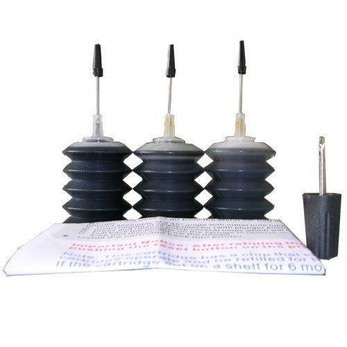 3x30ml Nano Premium Black Refill Ink and 1 Thumb Drill for Lexmark 17G0050 (#50) Black Ink Cartridges for Lexmark Printer 3100, P3150, P707, Z12, Z22, Z32, Z705, Z715 ...