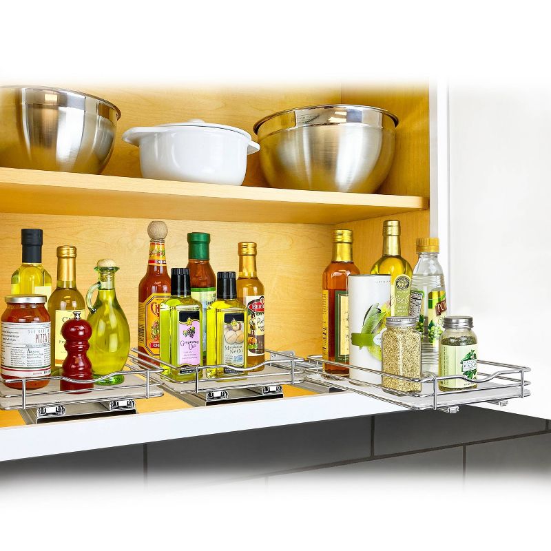 Lynk Professional 8" Wide Slide Out Spice Rack Upper Cabinet Organizer