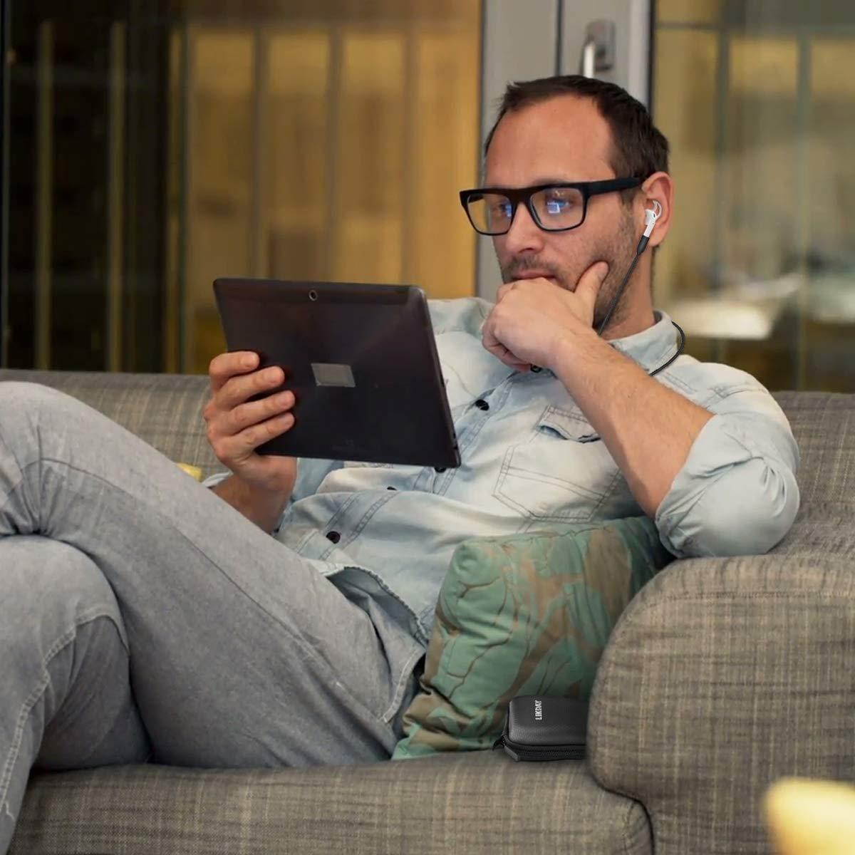 8 in 1 Airpods Accessories Set, Likday Silicone Case Cover Set for Apple Airpods with (Holder, Earhooks, Earphone Case, Strap,EVA Hard Shell Box, Carabiner) (Black Box & Black Case)