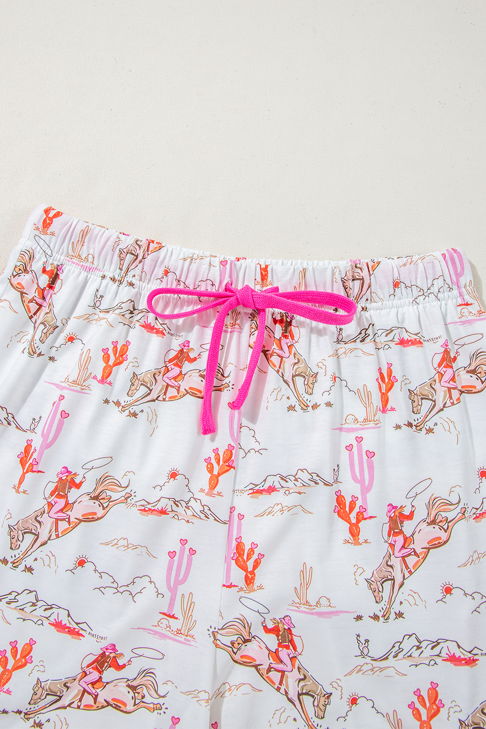 White Christmas Pullover and Drawstring Pants Pajama Set