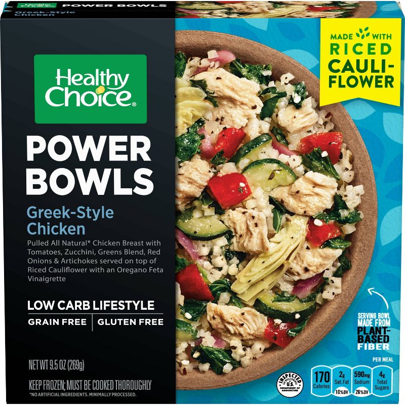 Healthy Choice Frozen Power Bowls Greek Style Chicken
