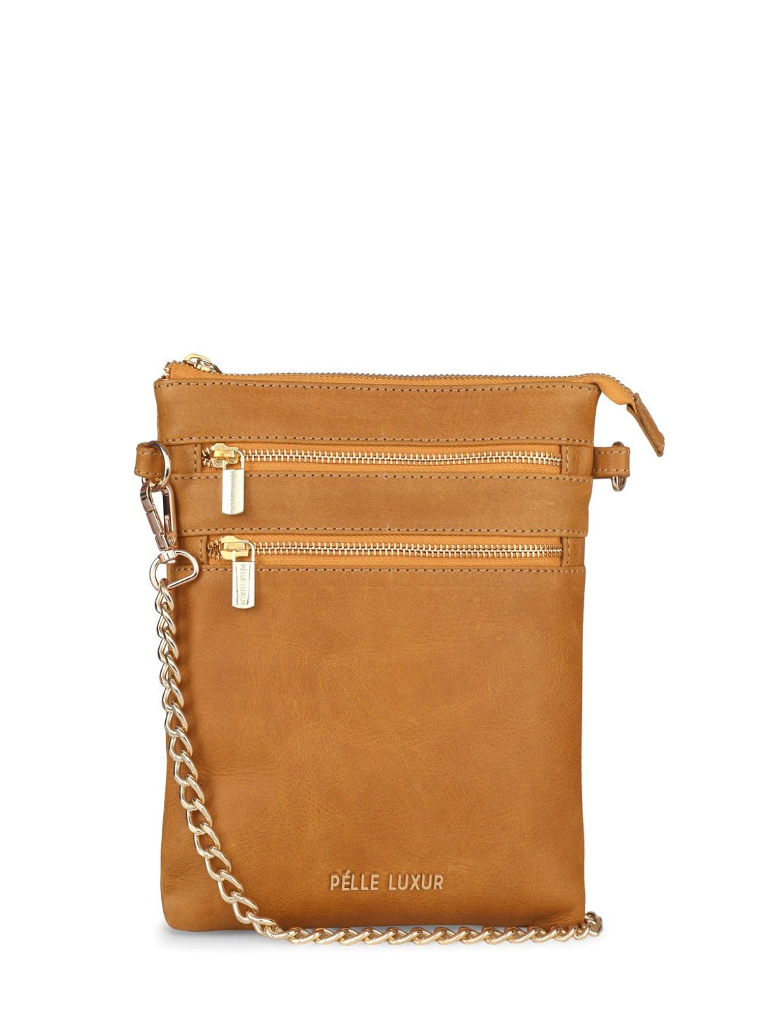 PELLE LUXUR Yellow Small Shoulder Bag